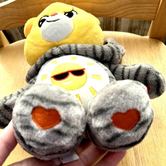 2021 Care Bears Unlock The Magic Funshine Bear Kitty Cat Hoodie 12” Plush - Picture 3 of 5